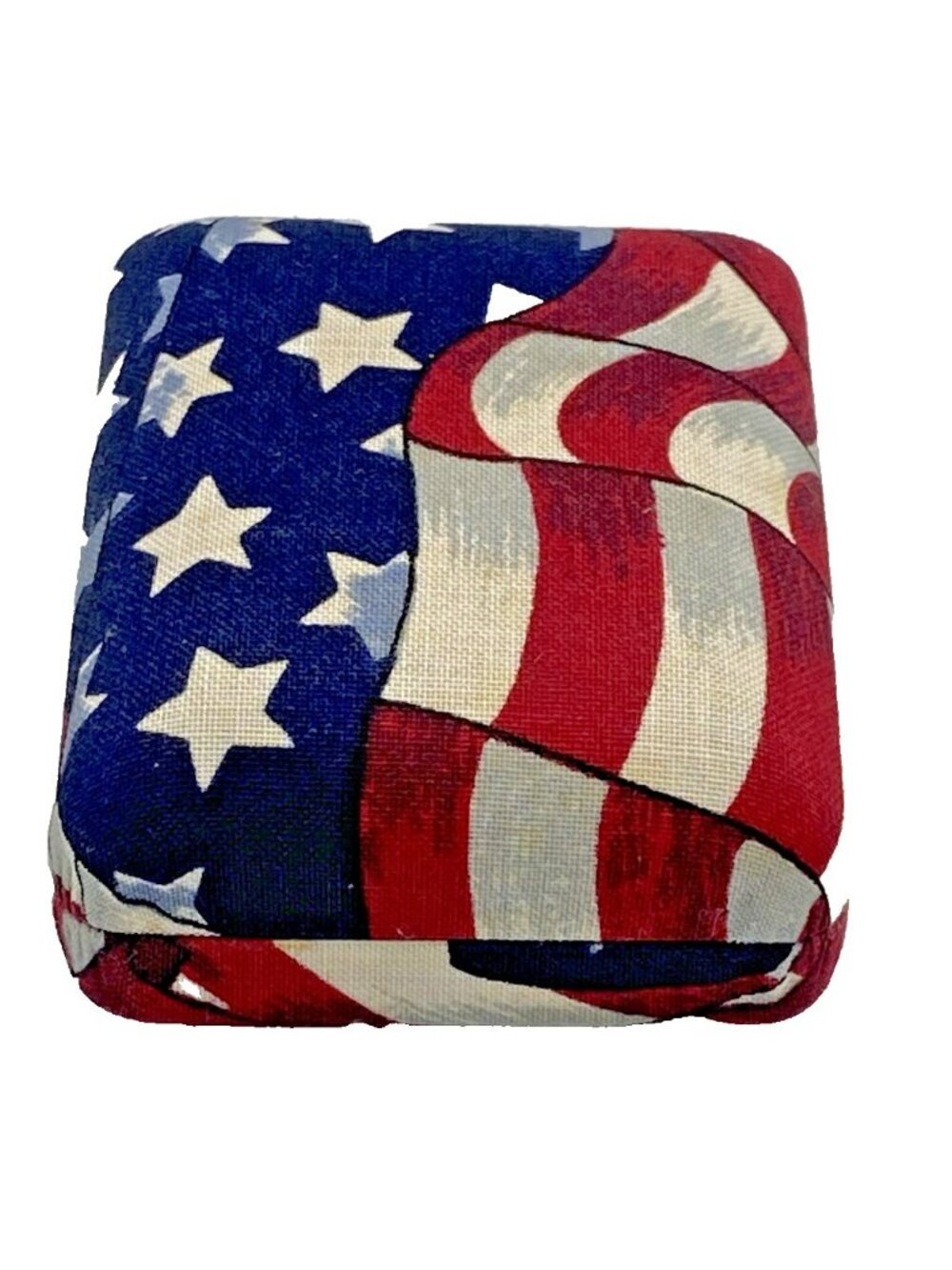Vintage Abbott Jewelers Empty Display Box Patriotic Flag Clamshell Hinged
